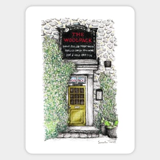 The Woolpack Pub Emmerdale Illustration Sticker